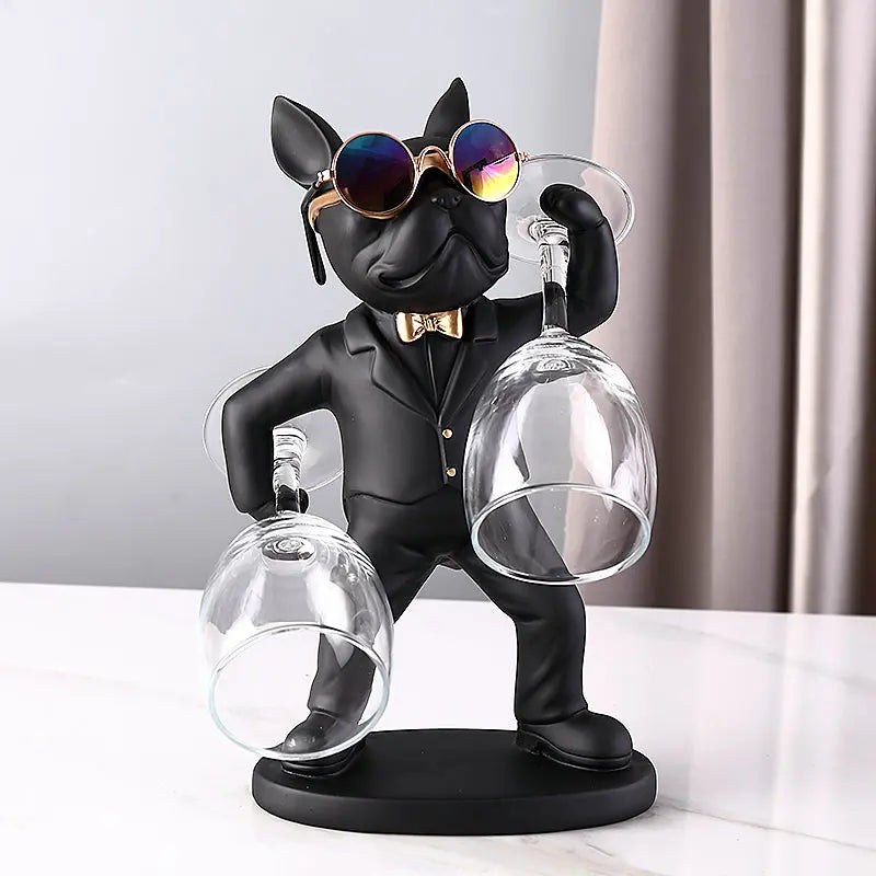 Charming Canine Wine Glass Holder | Handmade Table Accent