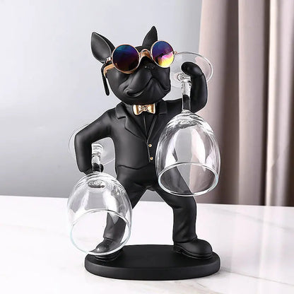 Charming Canine Wine Glass Holder | Handmade Table Accent