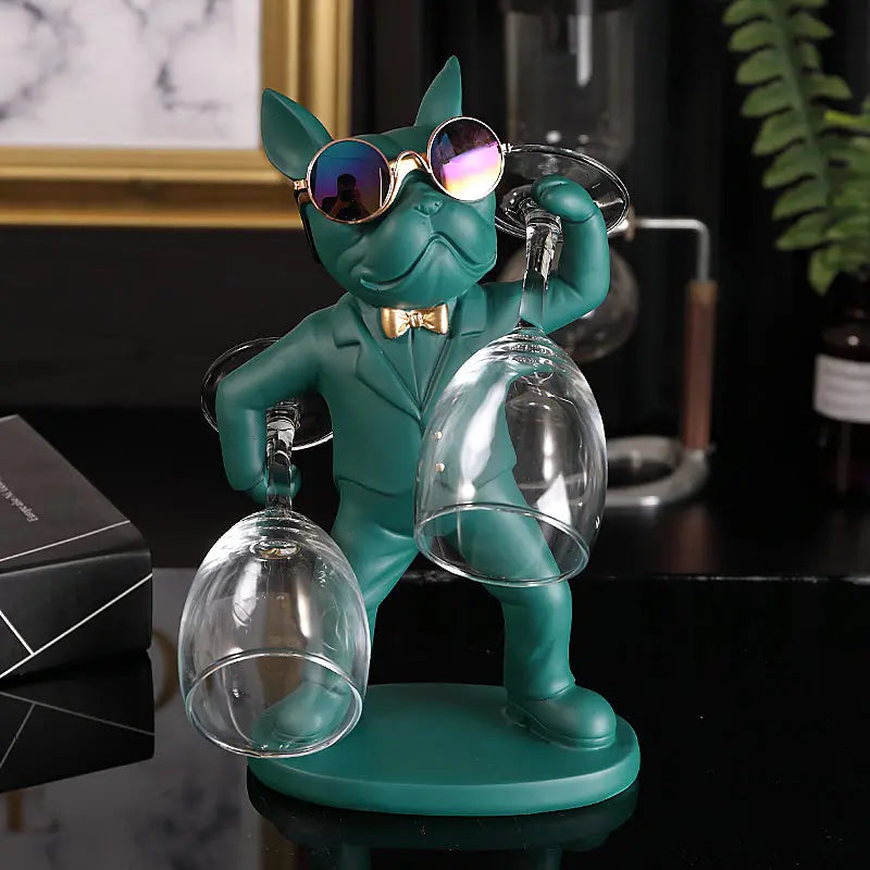 Charming Canine Wine Glass Holder | Handmade Table Accent
