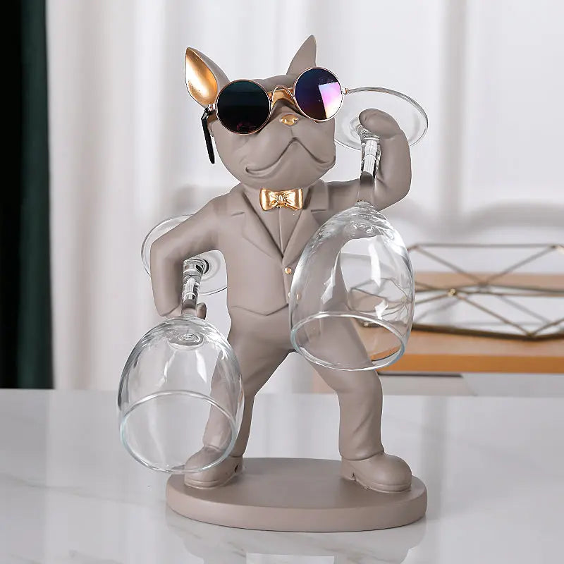 Charming Canine Wine Glass Holder | Handmade Table Accent