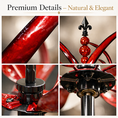 Elegant Flower-Shaped Metal Wind Spinner for Gardens