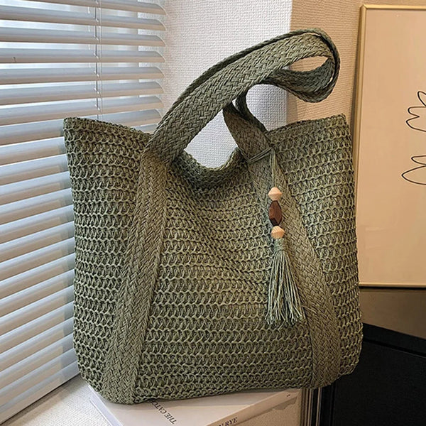 Woven Summer Tote Bag for Stylish Adventures