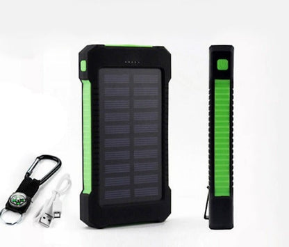 Compact Solar Power Bank for Outdoor Use – Dual USB Fast Charging