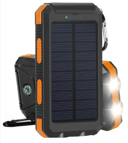 Compact Solar Power Bank for Outdoor Use – Dual USB Fast Charging