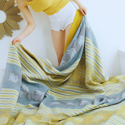 Serene Haven Reversible Cotton Comfort Blanket