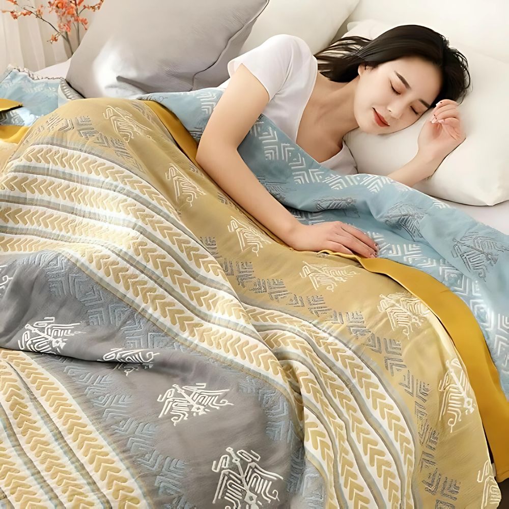 Serene Haven Reversible Cotton Comfort Blanket