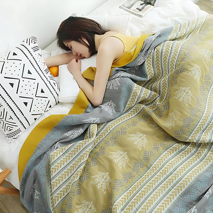 Serene Haven Reversible Cotton Comfort Blanket