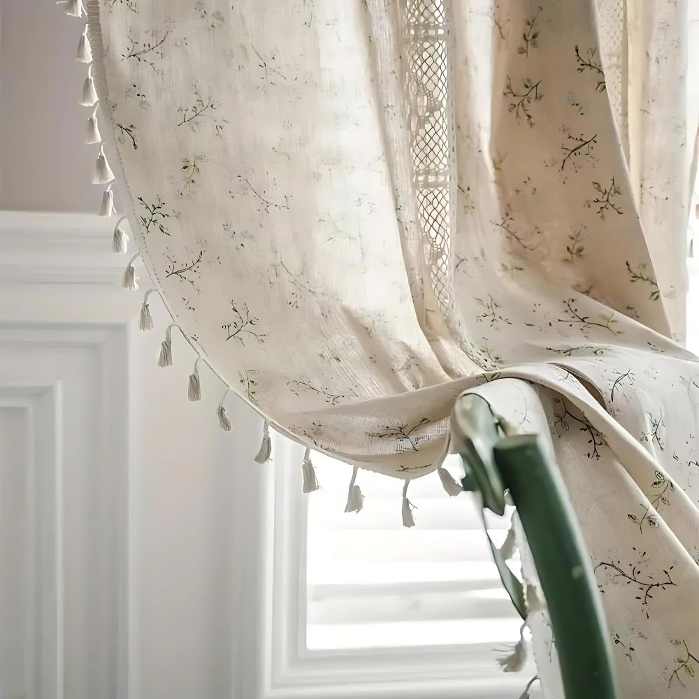 Charming Floral Lace Window Panel for a Cozy Touch