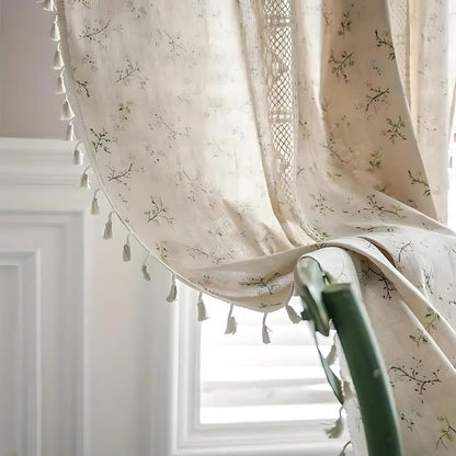 Charming Floral Lace Window Panel for a Cozy Touch