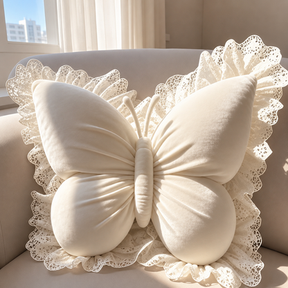 Decorative Pillow with Butterfly Bow Design