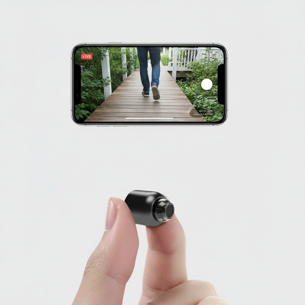 Smart Home Security Camera with Night Vision and Audio