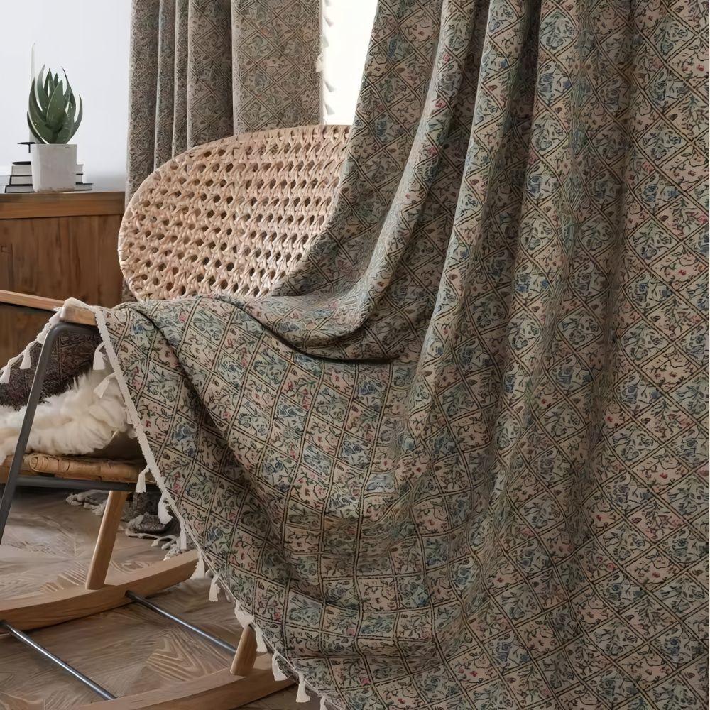 Charming Microfiber Tassel Window Drapes