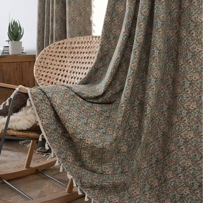 Charming Microfiber Tassel Window Drapes