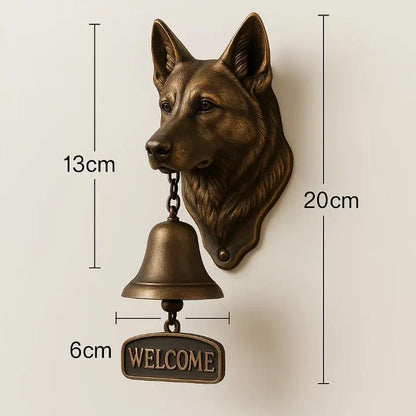 Handcrafted Cast Iron Doorbell with Dog – Welcome Bell HerderKlank
