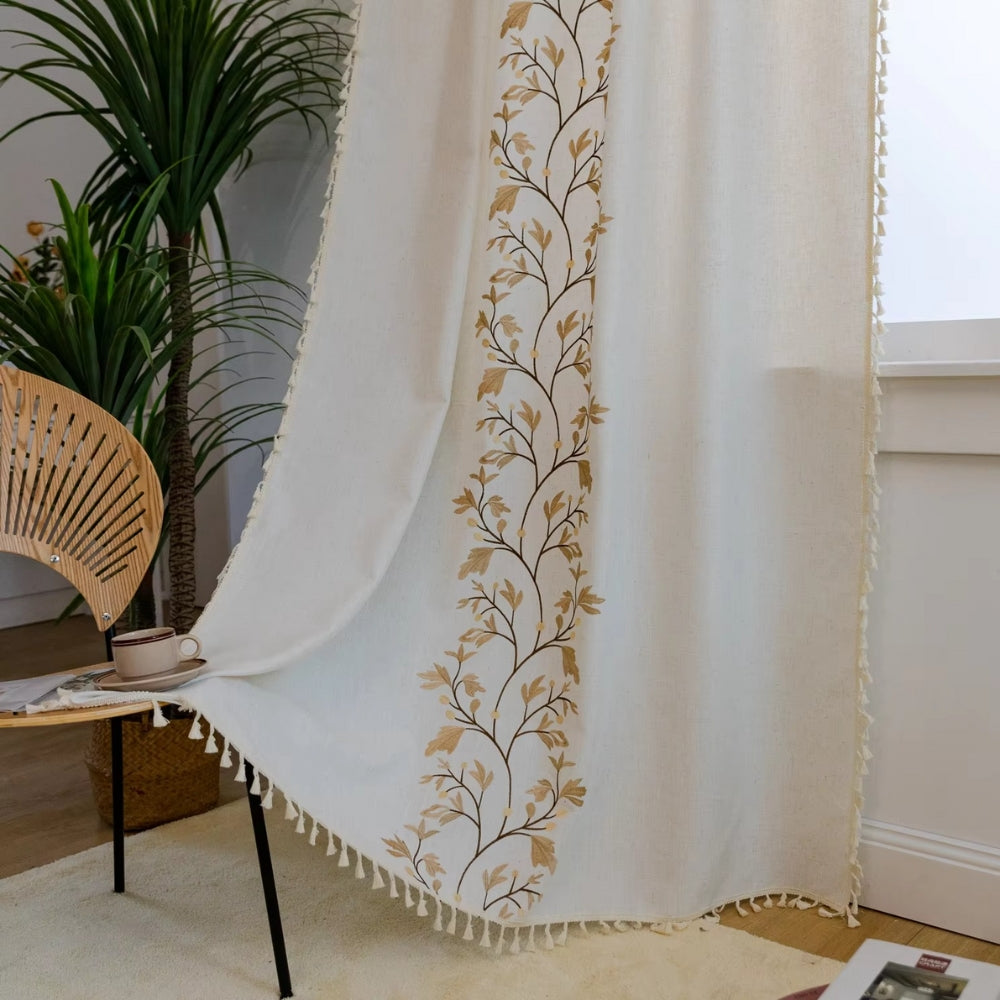 Botanical Charm Tassel Window Treatment