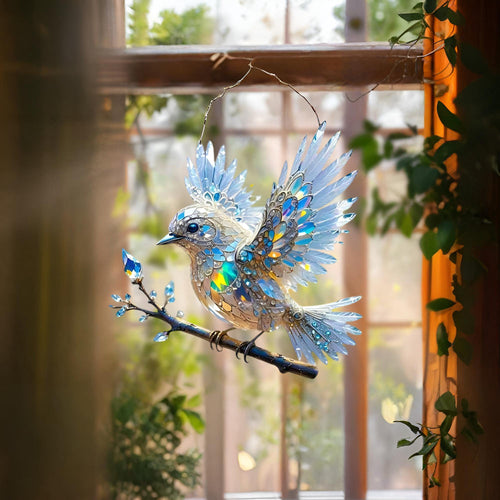 Radiant Feathered Friend Window Hanging Ornament