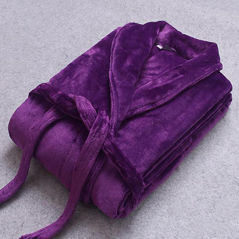 Cozy Unisex Bathrobe for Winter – Plush Fleece and Flannel House Coat