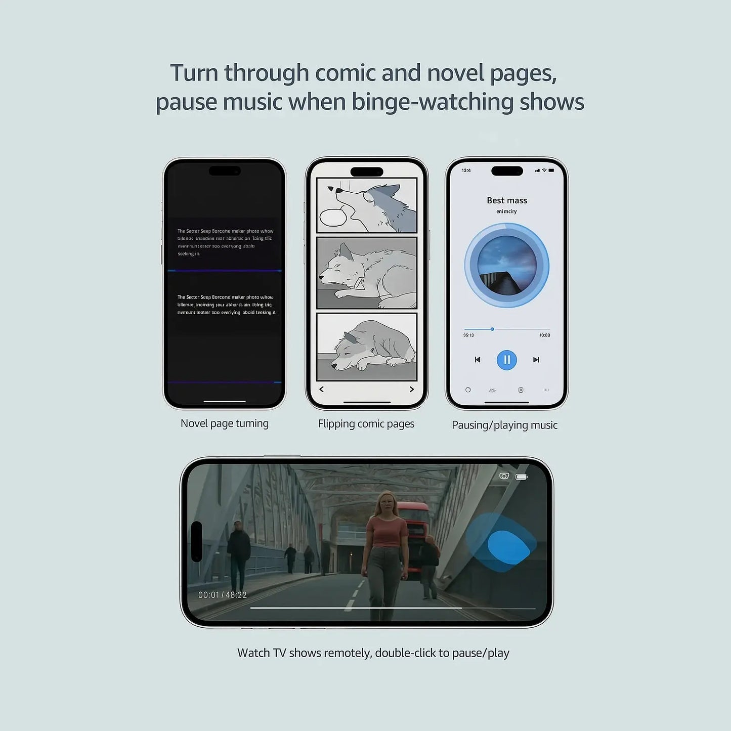 Bluetooth Remote Control for Effortless Photography & Scrolling