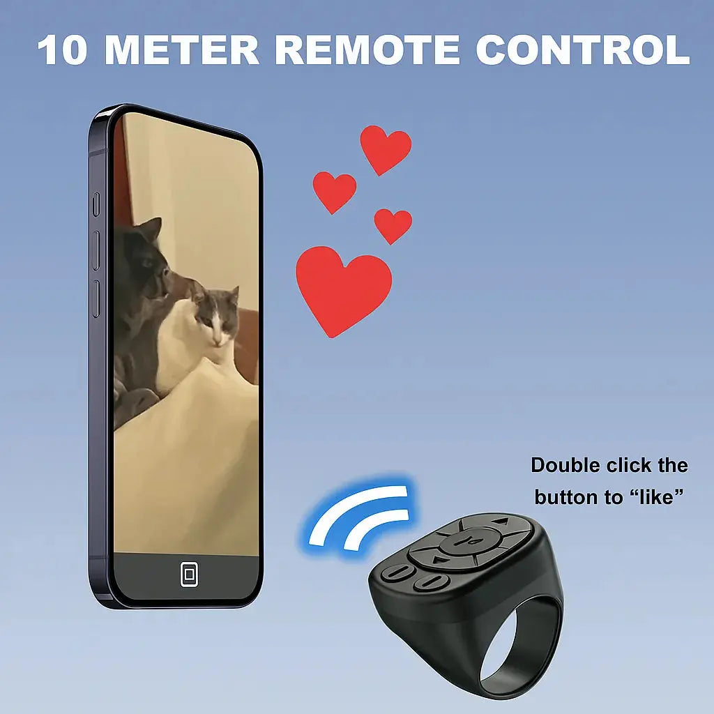 Bluetooth Remote Control for Effortless Photography & Scrolling