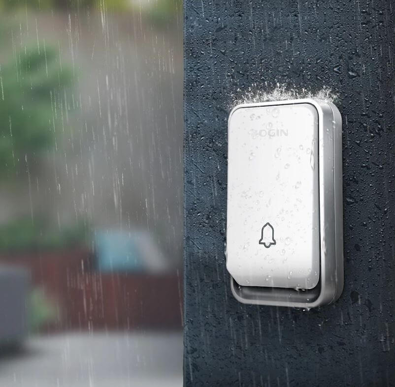Cordless Door Chime with Waterproof Design and Extended Range