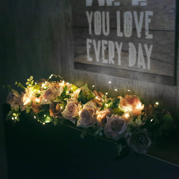 Floating Floral Display with Stem Holder | Clear Acrylic Vase for 12, 16, or 22 Stems | Optional LED Lighting