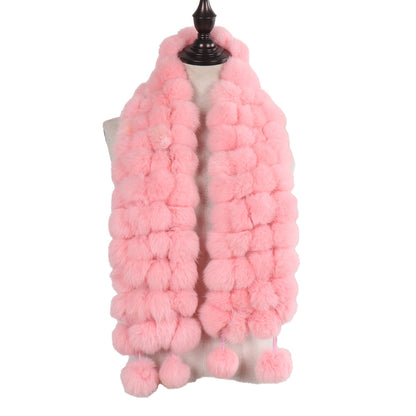 Scarf Made of Rex Rabbit Fur for Women