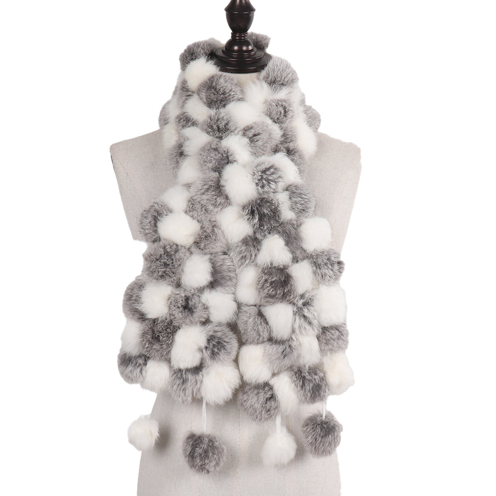 Scarf Made of Rex Rabbit Fur for Women