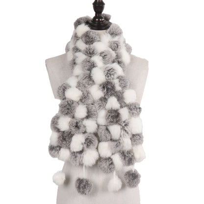 Scarf Made of Rex Rabbit Fur for Women