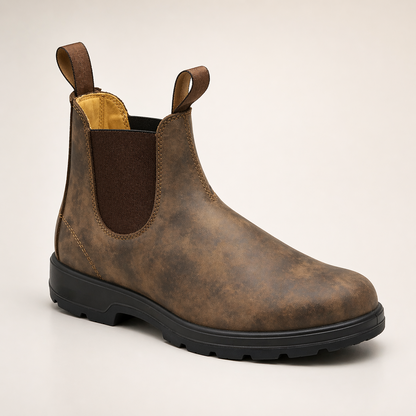 Waterproof Leather Ankle Boots for Women – Slip-On Chelsea Style