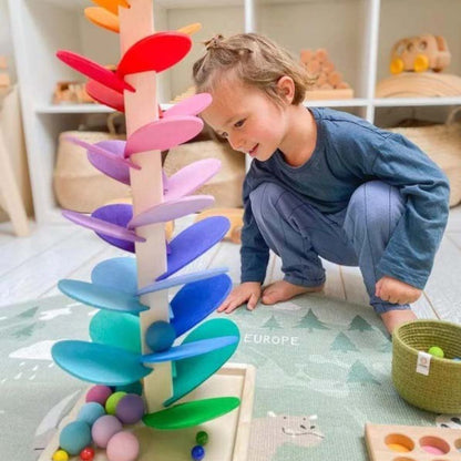 Magical Marble Grove - A Whimsical Wooden Play Tree