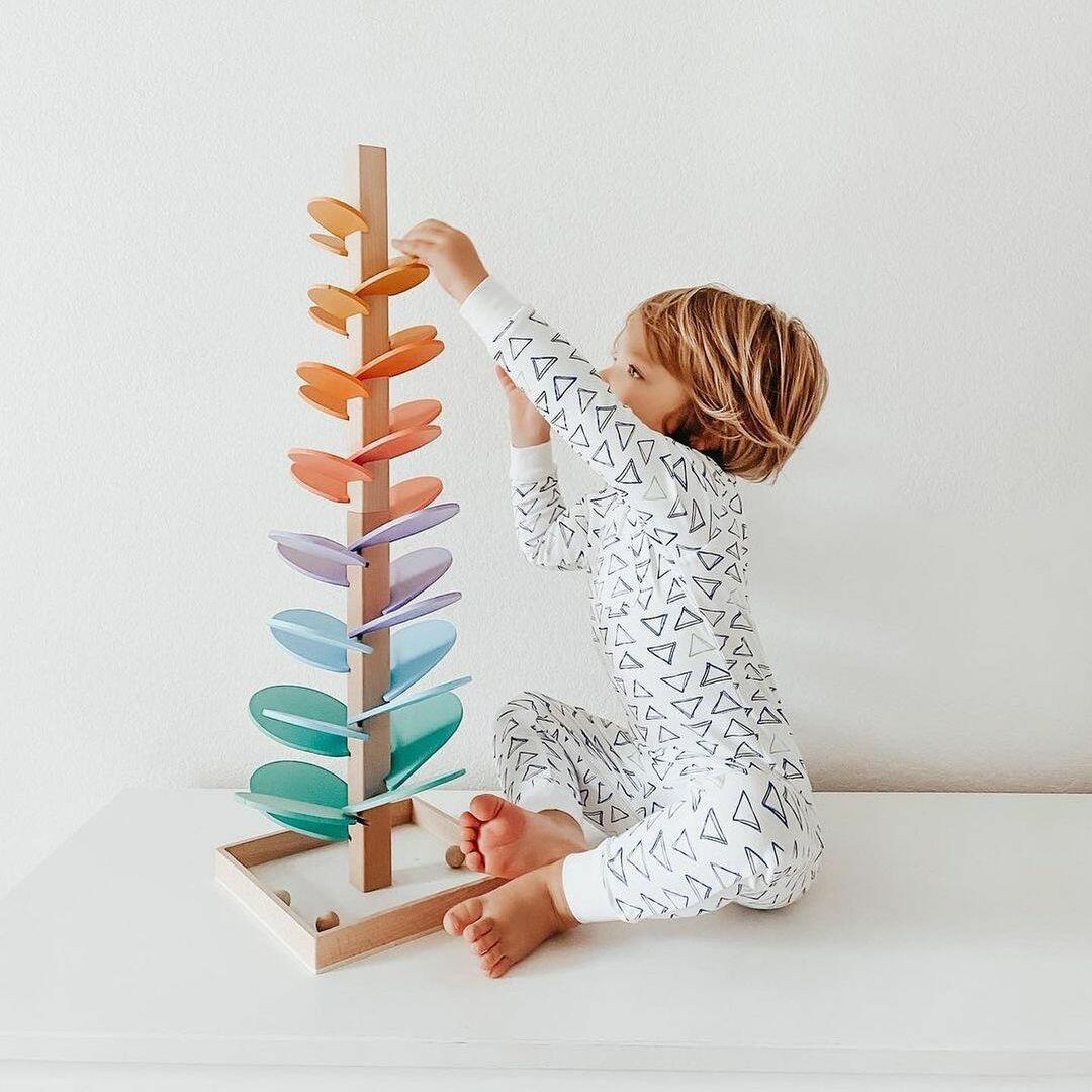 Magical Marble Grove - A Whimsical Wooden Play Tree