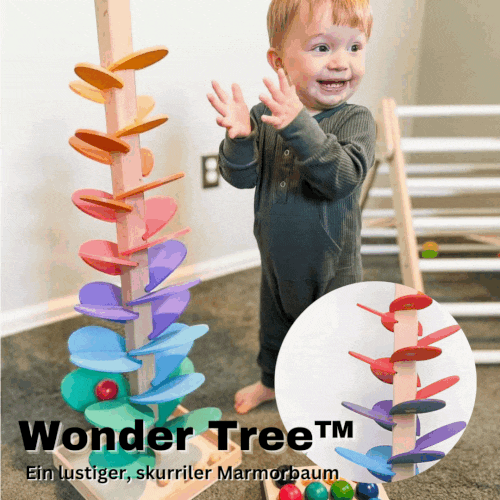 Magical Marble Grove - A Whimsical Wooden Play Tree