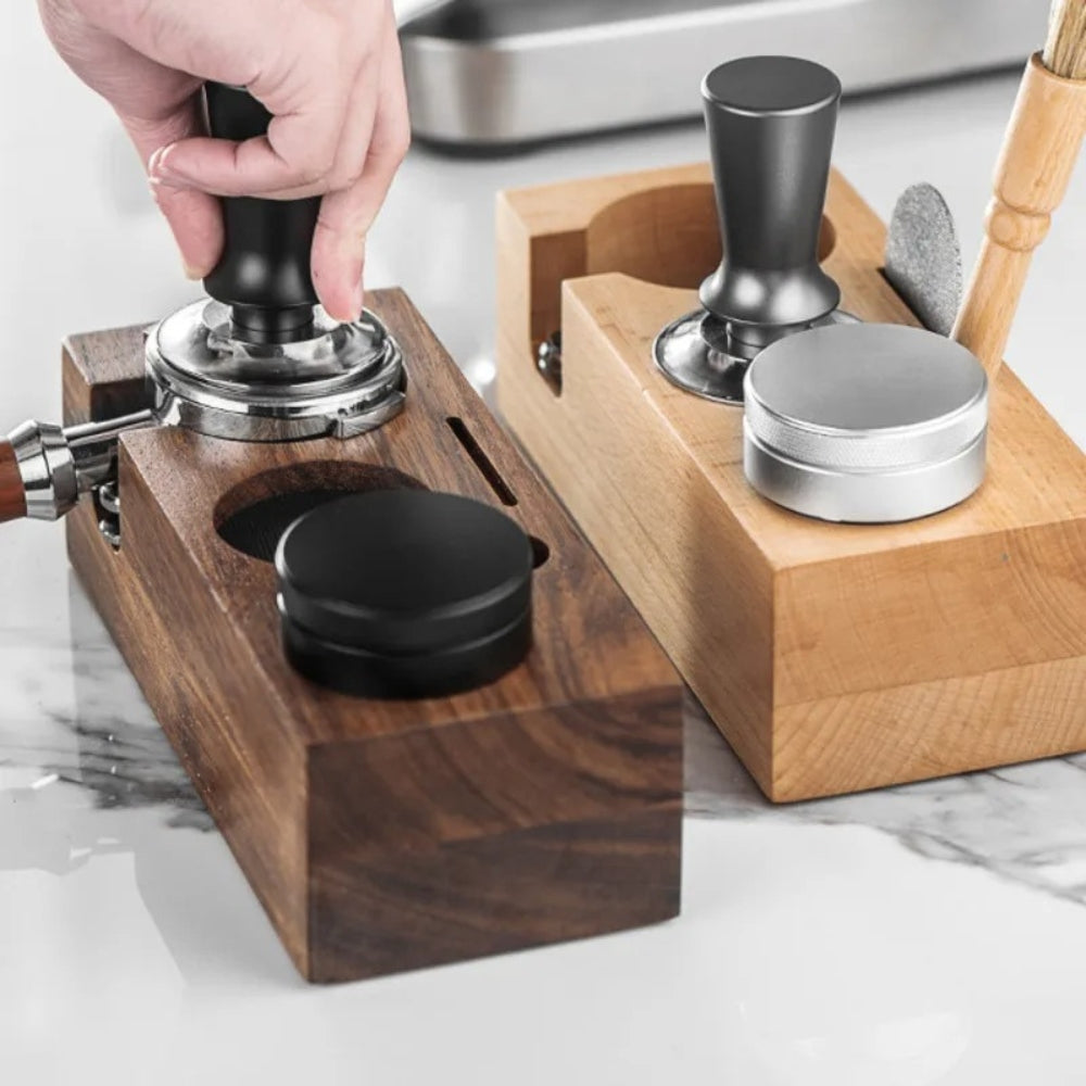 Sleek Espresso Tamper Organizer Station