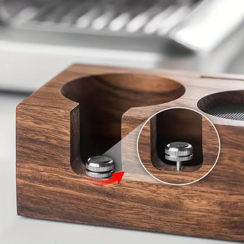 Sleek Espresso Tamper Organizer Station