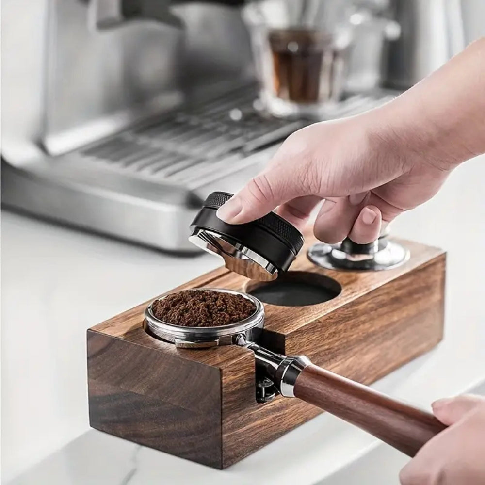 Sleek Espresso Tamper Organizer Station