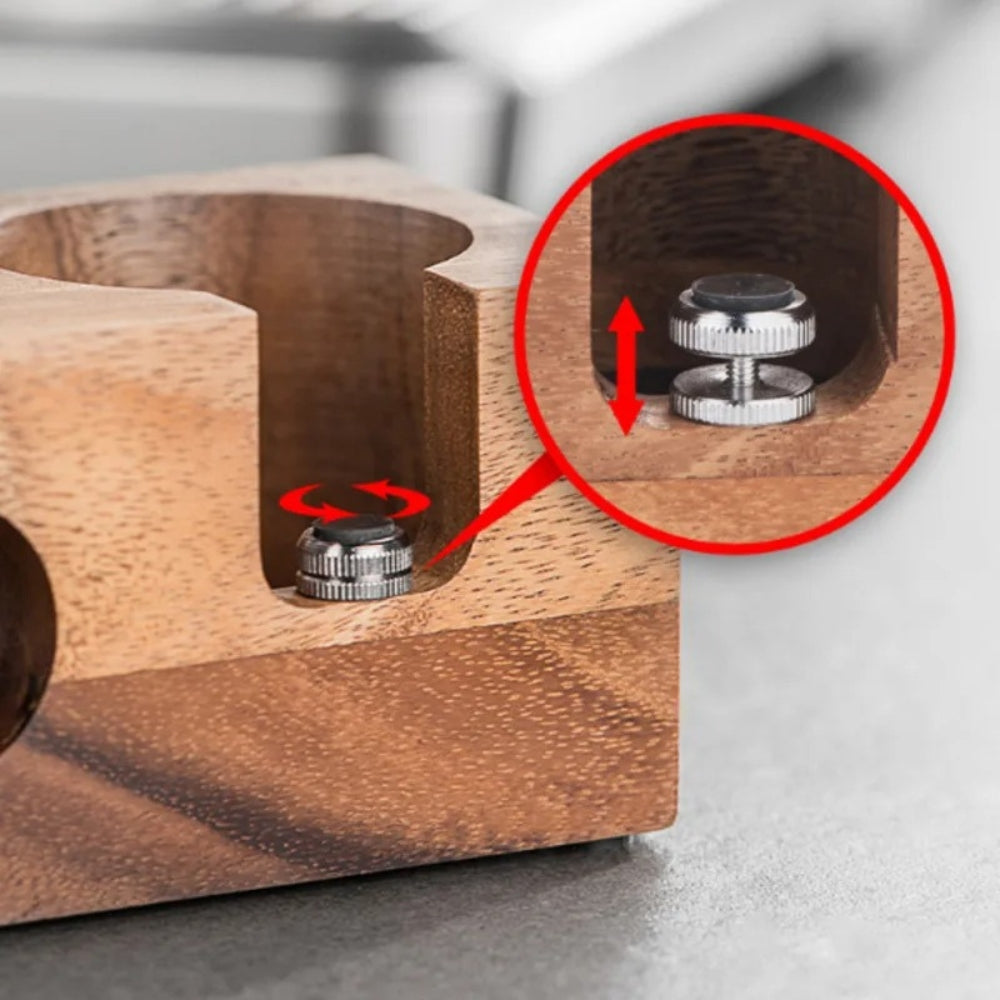 Sleek Espresso Tamper Organizer Station