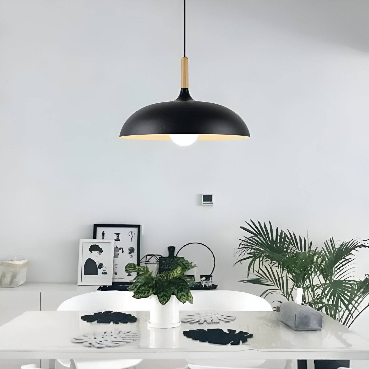 Nordic Wood LED Pendant Light with Japandi Design for Modern Interiors