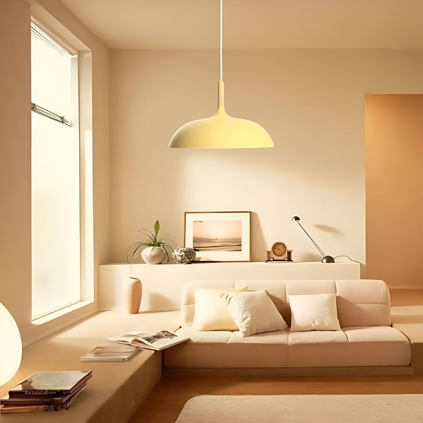Nordic Wood LED Pendant Light with Japandi Design for Modern Interiors