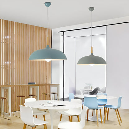 Nordic Wood LED Pendant Light with Japandi Design for Modern Interiors