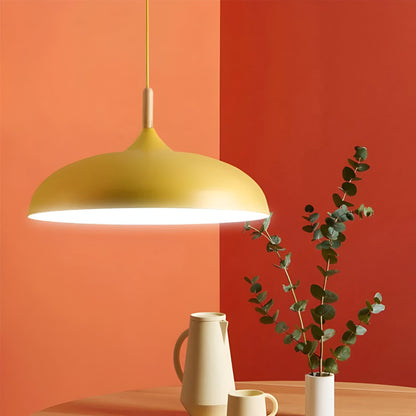 Nordic Wood LED Pendant Light with Japandi Design for Modern Interiors