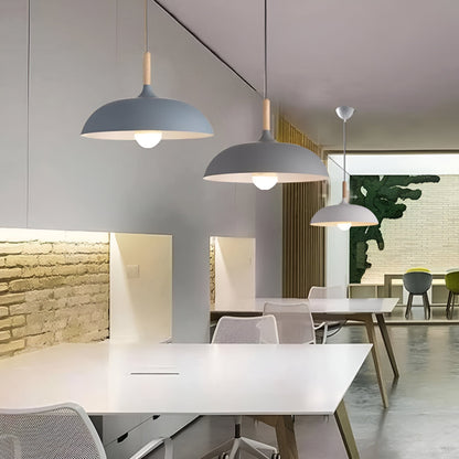 Nordic Wood LED Pendant Light with Japandi Design for Modern Interiors
