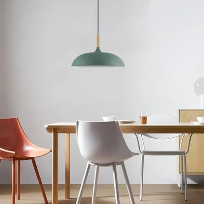 Nordic Wood LED Pendant Light with Japandi Design for Modern Interiors
