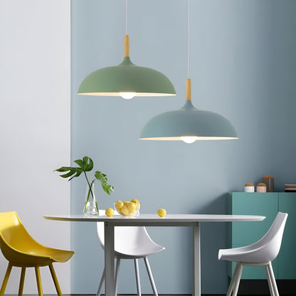 Nordic Wood LED Pendant Light with Japandi Design for Modern Interiors
