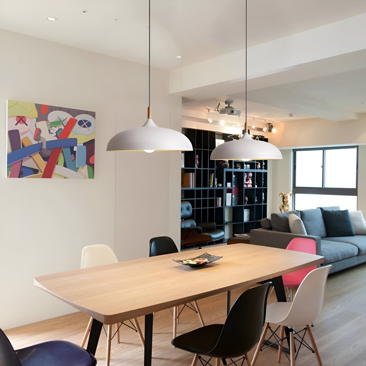 Nordic Wood LED Pendant Light with Japandi Design for Modern Interiors