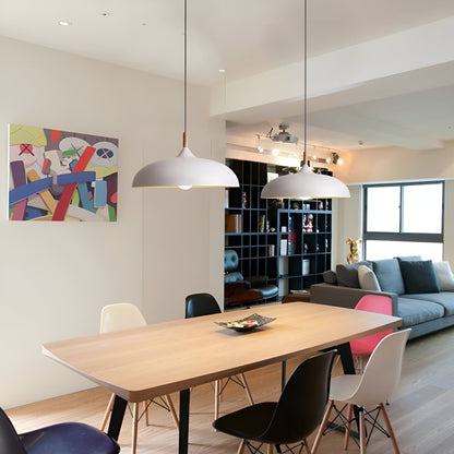 Nordic Wood LED Pendant Light with Japandi Design for Modern Interiors