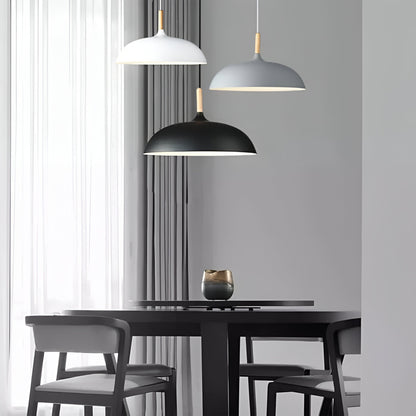 Nordic Wood LED Pendant Light with Japandi Design for Modern Interiors