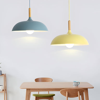 Nordic Wood LED Pendant Light with Japandi Design for Modern Interiors