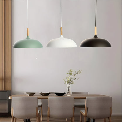 Nordic Wood LED Pendant Light with Japandi Design for Modern Interiors