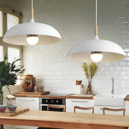 Nordic Wood LED Pendant Light with Japandi Design for Modern Interiors