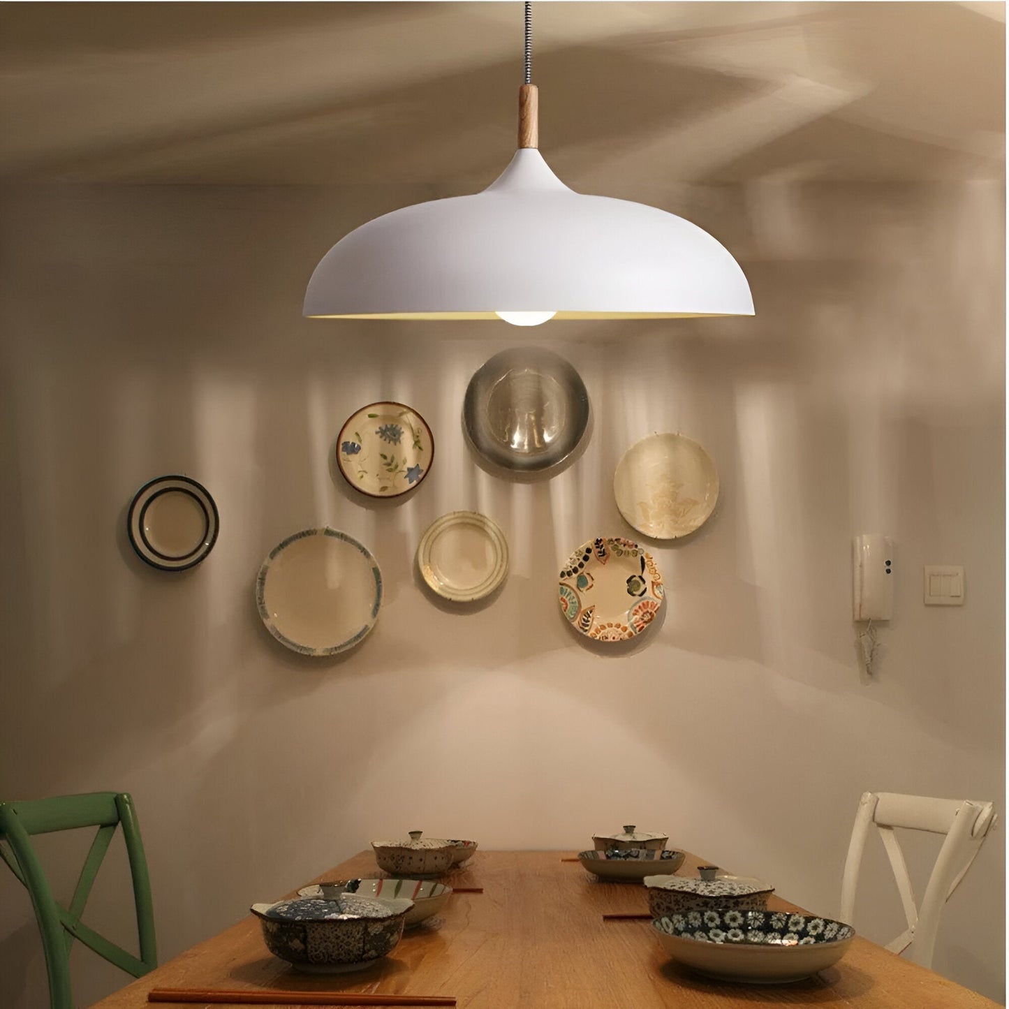 Nordic Wood LED Pendant Light with Japandi Design for Modern Interiors